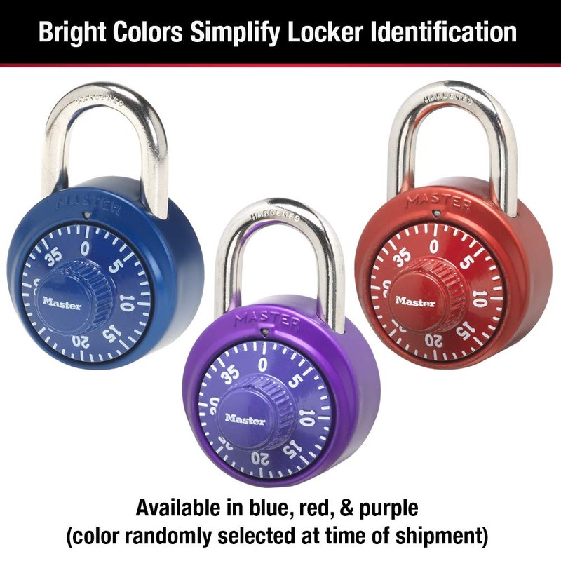 Master Lock 1530T Locker Lock Combination Padlock, 2 Count (Pack