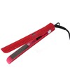 Professional Red Hair Straightener Titanium Curler Straightening Curling Rhinestone Flat