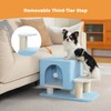 UYMI Cute Dog Stairs & Cat Scratching Post with Condo,