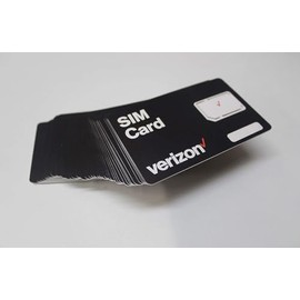 10 Pack Verizon Wireless 4G LTE SIM Card - All 3 Sizes (3-in-1), Nano/Micro/Standard Sizes (4FF / 3FF / 2FF)