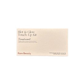 Rare Beauty Blot And Glow Touch Up Kit Compact W Blotting Paper Translucent New