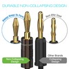 FosPower Banana Plug Connectors [Screw-in / 24k Gold Plated /