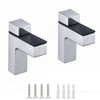 Staircase Glass Clamp Stair Brackets Holder Flat 2 Pcs or