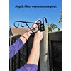 Slimline Concrete Fence Post Bracket - Fits 3.5" Wide Post.