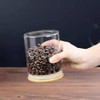 Airtight Glass Jars With Bamboo Lids And Spoons, 17oz Glass