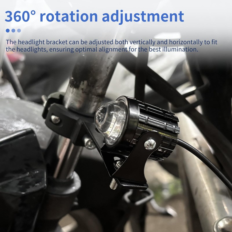 Motorcycle Headlight Mount Brackets 20-38 mm Adjustable Motorcycle Light Holder