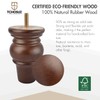 4 Inch Wooden Furniture Legs,Tchosuz Solid Bun Feet with M8