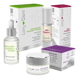 Lovy Care Kit De Cuidado Facial, Sérum + Crema + Antiojeras