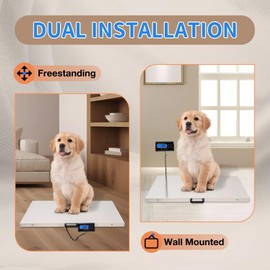 Weight Scales Animal Vet Pet Scale Digital Electronic Display Portable Weighing Scales Two Weighing Modes High Precision for Dog Sheep Goat Rabbit Tortoise (Weight Capacity 660Lbs)