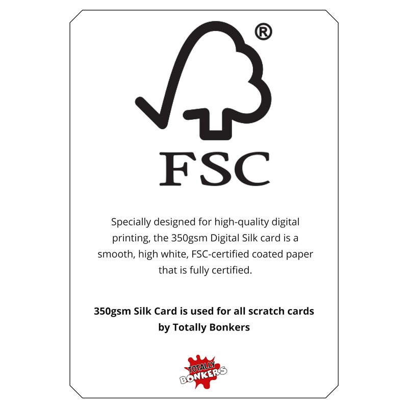 Totally Bonkers - Boxing Fundraising Scratch Cards - 20 Square