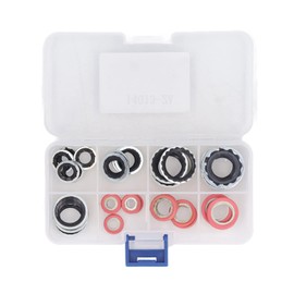 Aramox Air Conditioner Sealing Gasket Kit, 40PCs Air Conditioner System Seal O Air Conditioning Gasket Kit AC Compressor Port Seal Washer Kit