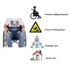 WEEOATAR Wheelchair Safety Belt,T-Shape Chair Waist Lap Strap Prevent Tilting