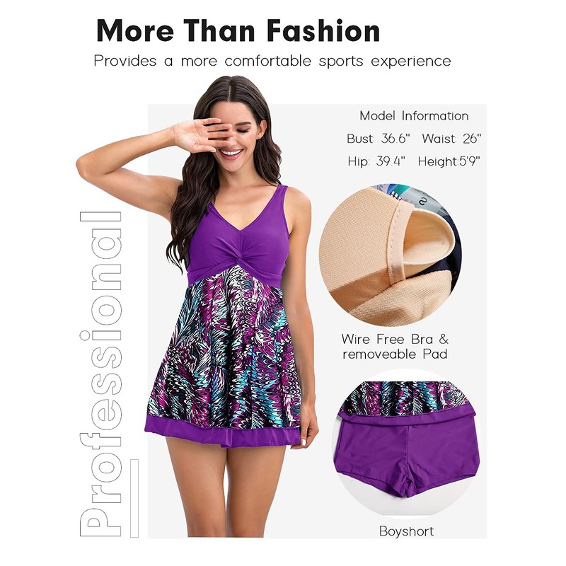 ECUPPER - Traje de baño de una pieza para mujer,