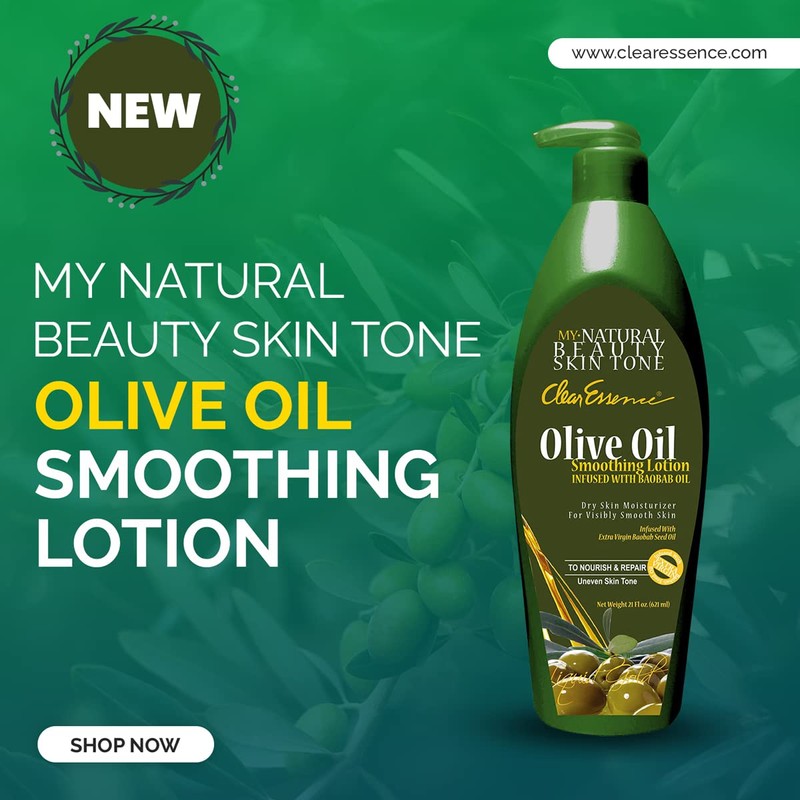 Clear Essence MNB Skin Tone Olive Oil Smoothing Lotion 21oz