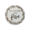 And then there were five Wooden Disc, Baby announcement Pregnancy