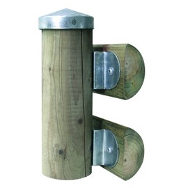 Post Cap for Wooden Posts Flat Shape Ø100 mm / 1 Stk. Oberflaeche: feuerverzinkt