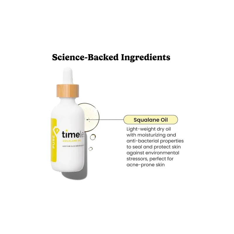 Aceite Escualano 100 Puro Timeless Hidratante Facial 60ml
