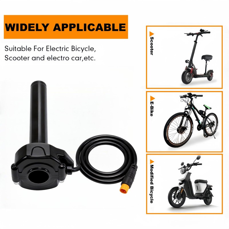 Full Twist Throttle for Macfox,12V-72V Surron Style 3 Pin Ebike