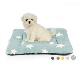 Mora Pets Dog Crate Pad Dog Bed Mat for Small Medium Dogs Washable Thin Pet Kennel Pad for 24 inch Cage Ultra Soft Flat Puppy Mattress Cat Kitten Cute Cushion for Sleeping Anti-Slip Blue 24 x 18