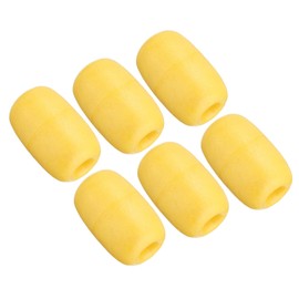 PATIKIL Set of 6 4.33" x 2.76" Rope Float Buoy 270g Deep Sea Float Buoy Trail Marker Dock Float Kayak Boat Swimming Pool Buoy Yellow