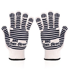 Extreme Heat Resistant Oven Gloves - Oven Gloves Oven Mitts Heat Resistant Cooking Gloves for BBQ, Grilling, Baking,Cutting, Welding, Smoker Fireplace Oven Glove (Black