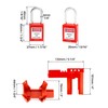 QWORK 4 Set of Red Ball Valve Lockout Device for