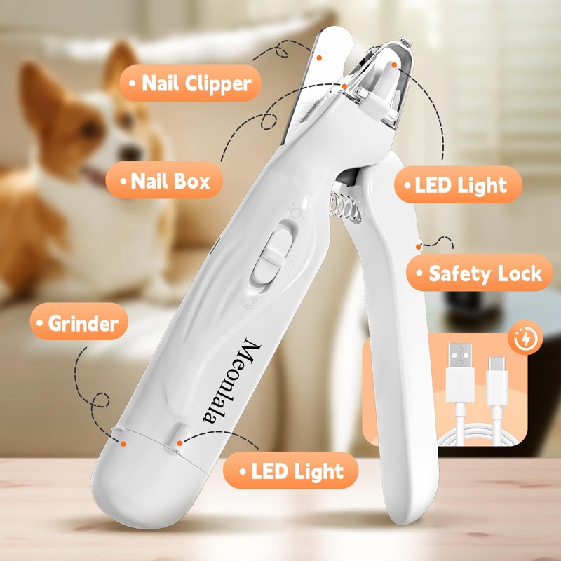 Meonlala 2-in-1 Dog Nail Trimmers & Dog Nail Grinder with