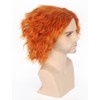 LeMarnia Mad Hatter Wig Orange Short Curly Wig for Halloween