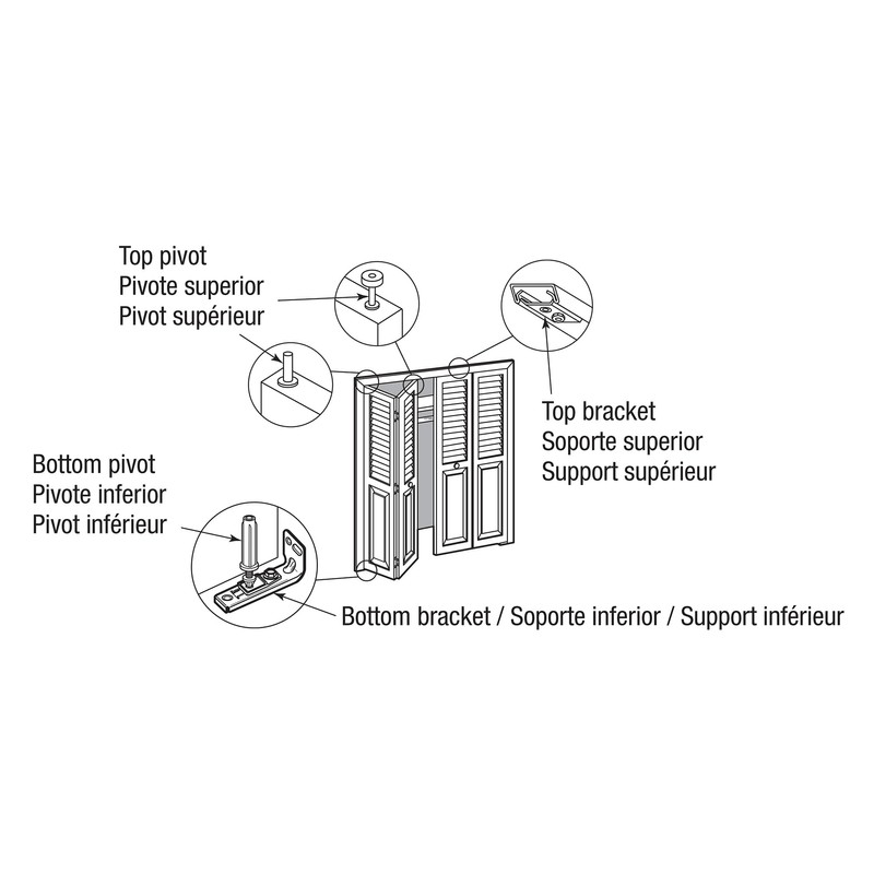 Prime-Line N 7534 Bi-Fold Door Hardware Repair Kit – Includes
