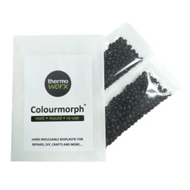 Thermoworx Colourmorph. Hand mouldable Multi-use thermoplastic. Melt, Mould and Reuse. (Black)