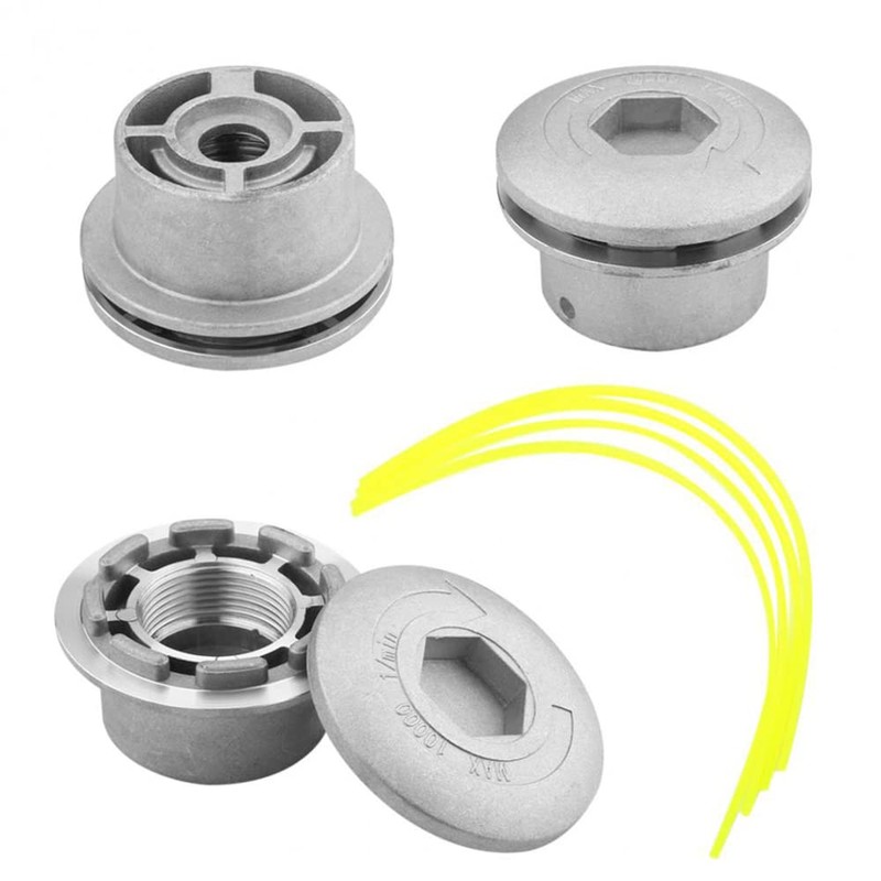 2 Pieces Trimmer Head, Aluminum Universal 4 Line Strimmer Head