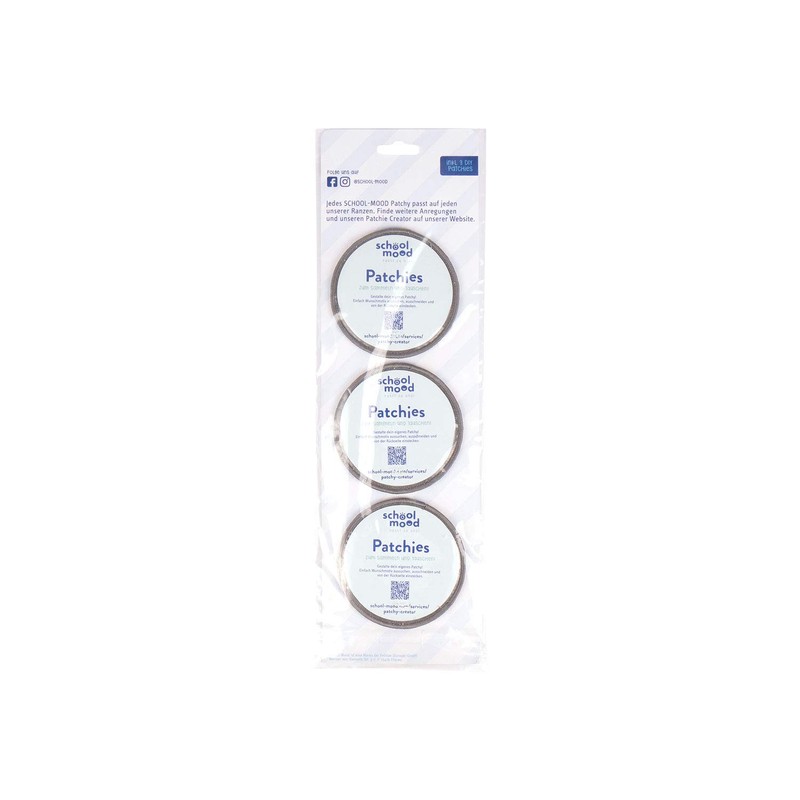 SCHOOL-MOOD Patchy Set of 6 Velcro Patches for School Bags