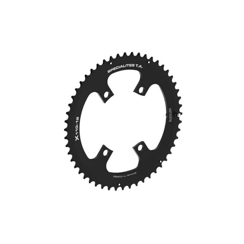Spécialités TA X110 4 Arm 12 Speed Chainring, Black, Outer