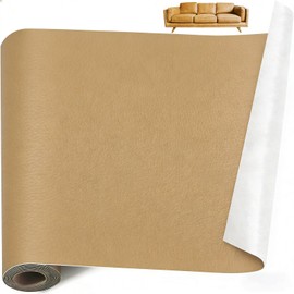 Set di toppe di riparazione in pelle sintetica autoadesiva, al metro, 30 x 300 cm, per mobili, divani, sedie, auto, armadi, borse, graffi, fori, impermeabili e resistenti all'usura, colore cachi