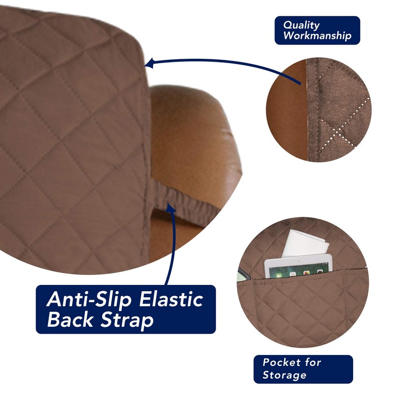 PureFit Reversible Quilted Oversized Recliner Sofa Cover, Water Resistant Furniture