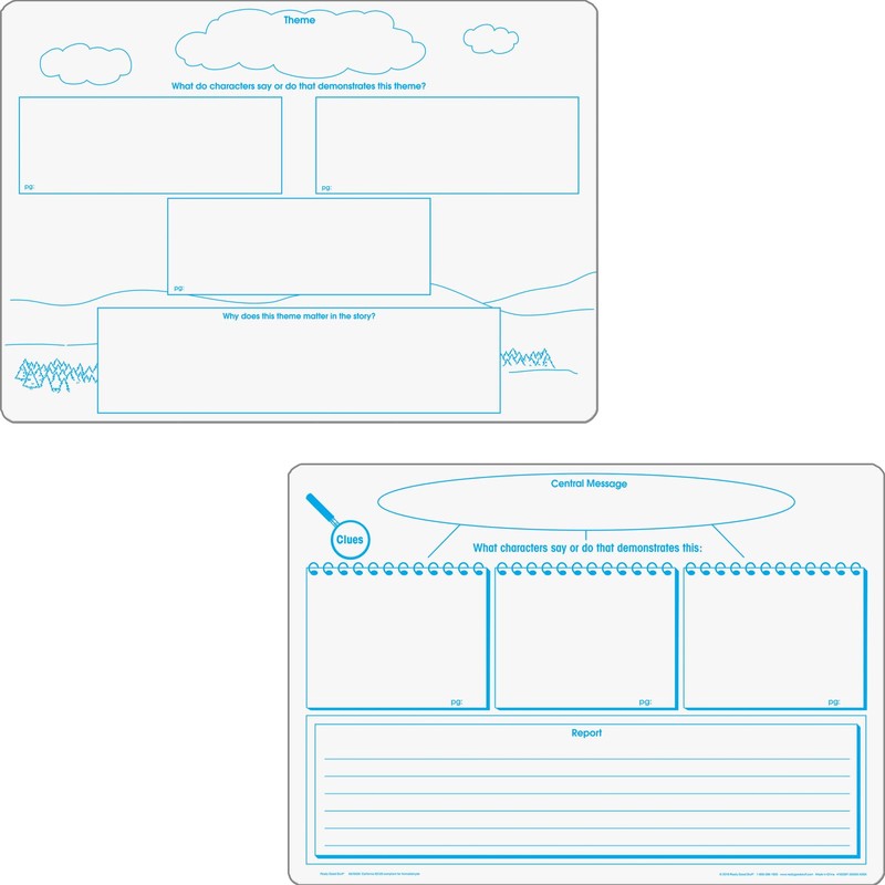 Really Good Stuff Comprehension Graphic Organizer Dry Erase Boards Text