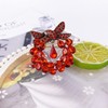 LAXPICOL Broche de Corona de Cristal Rojo Brillante para Ropa,