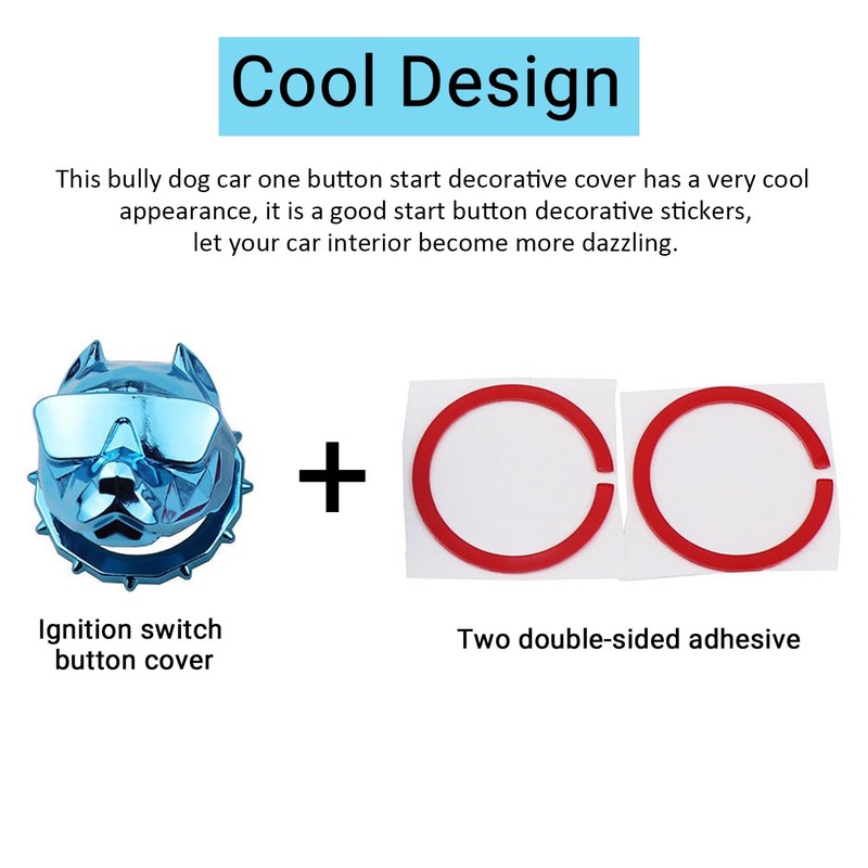 Car Push to Start Button Cover,Bulldog Push Start Stop Button