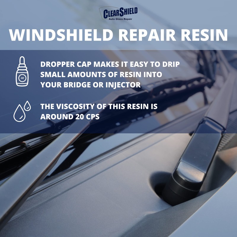 Clearshield Windshield Repair Resin - Auto Glass Repair Resin -