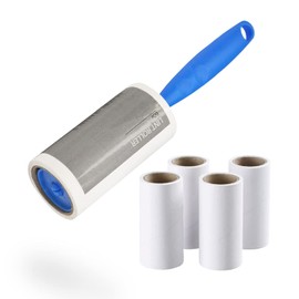 ZYBUX - Lint Roller | Lint Remover, Pet Hair Remover & 4 Sticky replacement Heads Removes Animal Hairs, Dust and Fluff From Garments, Furniture and Car Seats