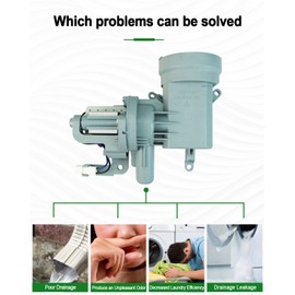 Washer Water Pump Replaces WPW10425238 WPW10605427 AP6023357 PS11756700 Fit for Whirlpool Maytag Crosley 7MW NFW WFW CFW Models Washing Machine