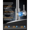 WOWOW Kitchen Faucet with Sprayer, Kitchen Sink Faucet, SUS 304