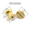 LQ Industrial 8PCS Solid Brass Sam Browne Button Screw Studs