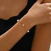 Dabovos Gold Bracelets for Women Dainty 18K Gold Plated Pearl