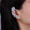 Marquise Wedding Earrings Silver Gold Climber Rhinestone Earrings Bridal Clip