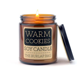 THE BURLAP BAG - Warm Cookies - 9oz Soy Candle - smells like a freshly baked cookie - Handpoured in Austin Texas