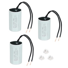 PATIKIL CBB60 12uF Running Capacitors, AC 450V 2 Wires 50/60Hz Cylinder 60x35mm for Water Pumps, Washing Machines Motor Start,3Set