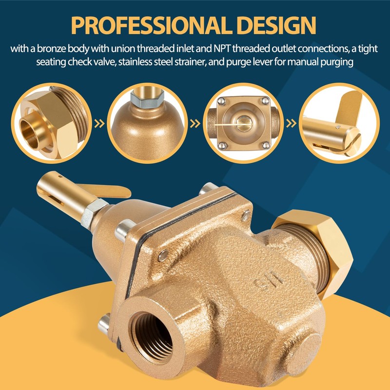 DearChan 1/2 in Bronze Tubular High Capacity Boiler Feed Water