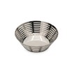 Braisogona Bella Round Bread Basket, Stainless Steel Silver, 30 x
