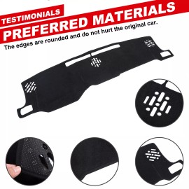 carmotion88 Black For Toyota Tacoma 2024+ Car Dashboard Protection Mat Anti-Sun Cover Pad